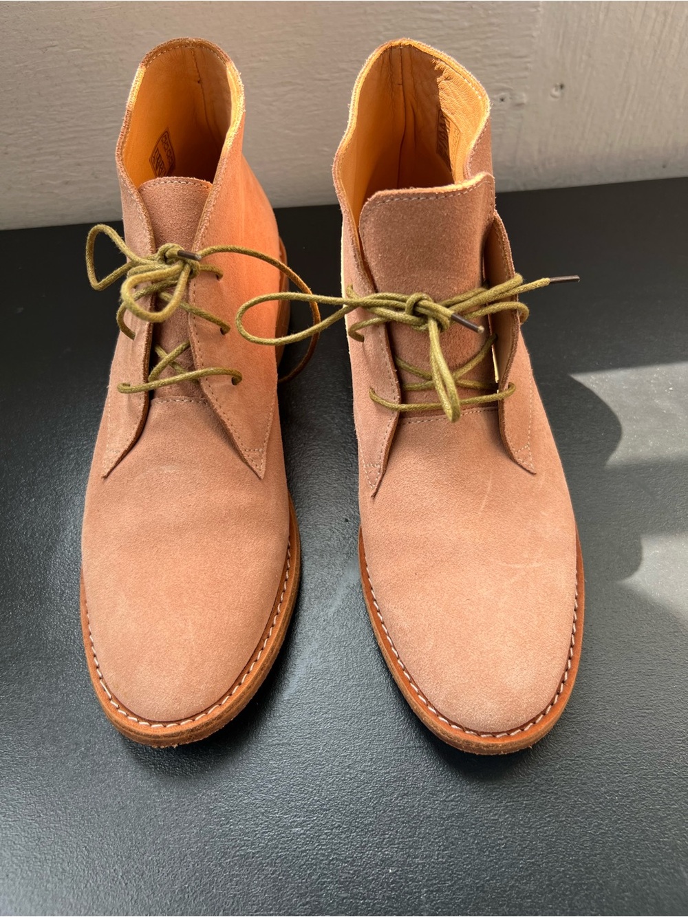 Women's Suede Ankle Booties  - Modern Chukka Style